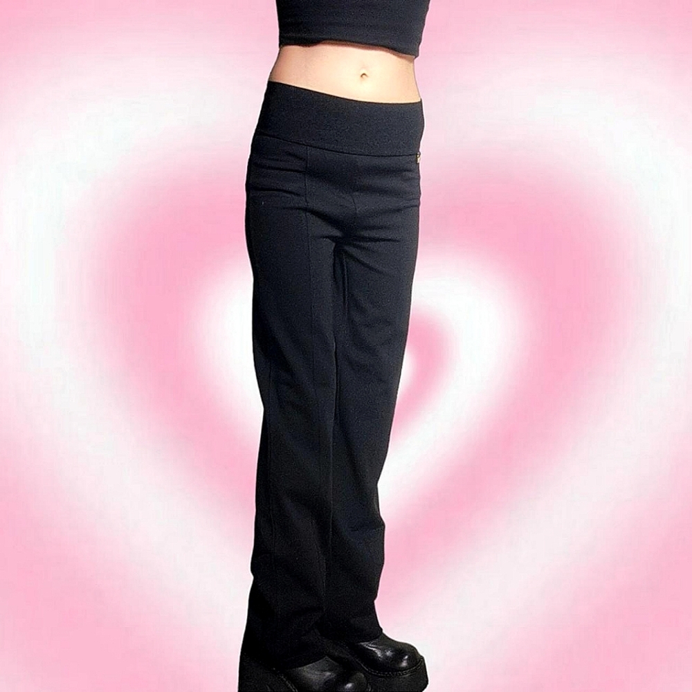 NWT Calvin Klein Straight Leg Power Stretch Black Grunge Gothic Pants